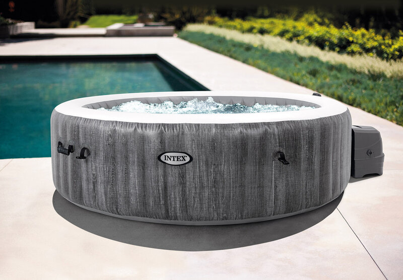 Intex PureSpa Greywood Deluxe opblaasbare jacuzzi | JacuzziGids.nl